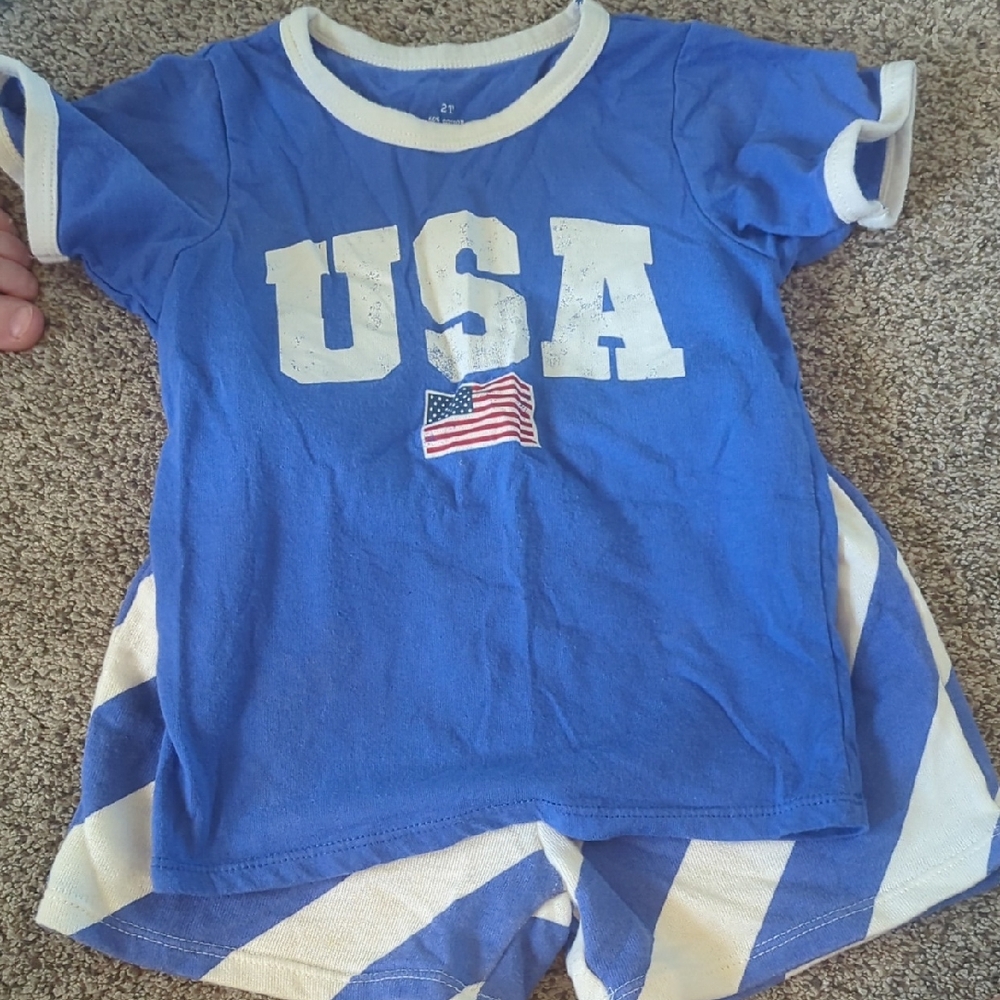 Toddler Boys Patriotic USA Outfit